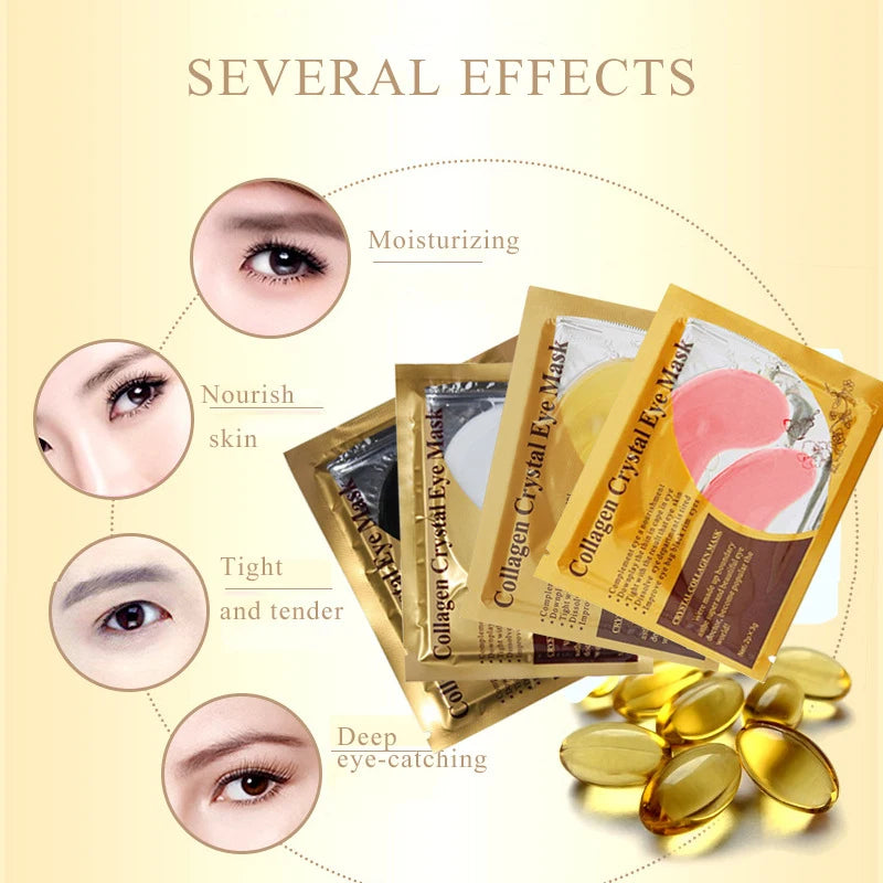 Gold Collagen Crystal Eye Mask skincare Eye Patches Firming Moisturizing Nourishing Eye Skin Care Products